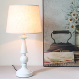 现代简约布艺创意欧式客厅装饰卧室床头铁艺美式白色调光温馨台灯