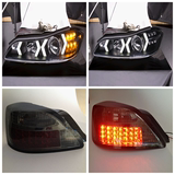 日产S15改装大灯 S15改装LED熏黑尾灯总成 日产S15改装大灯尾灯