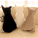 创意背影猫咪大抱枕影子猫咪公仔毛绒玩具沙发汽车靠垫可爱礼物女