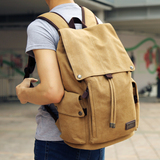 韩版潮流帆布包男包户外运动背包电脑包中学生书包休闲双肩包