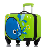银座儿童拉杆箱宝宝旅游行李箱万向轮蓝鲸卡通超轻小型旅行箱男女