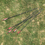 弓箭玻璃纤维箭支箭杆头碳纤维箭射箭用品配件可换头反曲弓直拉弓