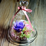 永生花玫瑰玻璃罩礼盒保鲜花情人节礼物送女朋友闺蜜生日礼物
