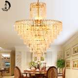 圆形餐厅水晶吊灯餐厅灯创意LED饭厅灯现代简约过道玄关门厅灯具