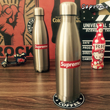 正品潮牌supreme保温杯创意男女士学生可乐瓶杯子不锈钢运动水壶