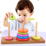 汉诺塔 益智玩具早教叠叠乐木制儿童开发智力玩具4-6亲子桌面游戏