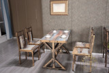 复古铁艺咖啡厅桌椅主题西餐厅桌椅组合简约甜品店4人位这椅批发