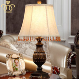 美式奢华复古台灯 现代简约欧式树脂床头灯卧室台灯装饰客厅创意