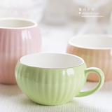 日本ZAKKA复古早餐麦片杯子咖啡杯陶瓷创意水杯下午茶 金边南瓜杯