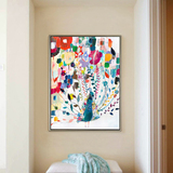 创意孔雀玄关装饰画家庭客厅卧室壁画电表箱挂画现代北欧美式油画