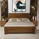 特价 实木床 黑胡桃木床 1.8米床 卧室家具 实木家具 双人床