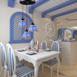 地中海餐厅单头三头蓝色蒂凡尼创意个性吧台中国大陆㎡㎡吊灯918