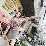 YUMI夏装新款女装韩版修身显瘦吊带V领背心裙 针织无袖连衣裙女