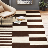 印度进口北欧宜家不规则条纹图案地毯现代风格客厅书房卧室地毯