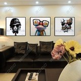 亿辉客厅现代装饰画抽象油画纯手绘美画正品沙发背景挂画原创青蛙