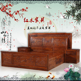 新品非洲酸枝木红木双人床 实木仿古中式明清家具檀雕辉煌1.8大床