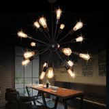 复古美式创意个性多头人造卫星铁艺吊灯蜘蛛工业风餐厅灯酒吧吧台