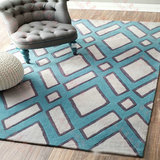 时尚简约现代条纹几何 客厅茶几地毯 卧室满铺书房样板间设计地毯