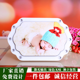 韩国水晶烤瓷水晶版画宝宝儿童摆台定制婚纱照相片桌摆制作相框