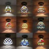 欧式吸顶简约卧室吸顶灯地中海艺术顶灯蒂凡尼过道阳台欧式灯具