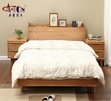 亚童日式实木床双人床1.8米美国红橡大床北欧现代1.5米成人床特价