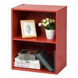 慧乐家外贸正品时尚红色木质双层组合小书柜卧室床头收纳储物柜子