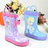 外贸迪士尼儿童雨鞋冰雪奇缘女童雨靴女王爱莎防滑水鞋学生胶套鞋