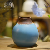 欧式创意花瓶 手绘陶瓷陶罐干花花瓶摆件现代客厅插花 瓷器装饰品