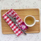 家用创意水杯水果茶盘竹制端菜盘蛋糕托盘长方形生鲜