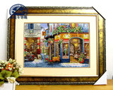 法国正品DMC十字绣套件 风景油画欧式挂画 欧洲街头咖啡厅 特价