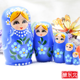 俄罗斯正品套娃5五层环保套娃儿童玩具创意许愿娃生日礼物摆件