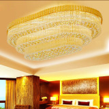 水晶灯长方形 客厅灯大气吸顶灯 现代简约椭圆形吊灯欧式灯具灯饰
