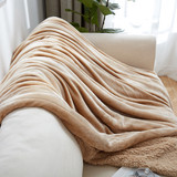 法兰绒毯毛毯冬季加厚保暖床单纯色珊瑚绒毯子双层盖毯单双人盖毯