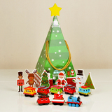 圣诞节礼物儿童圣诞礼物托马斯合金磁铁小火车圣诞限量礼盒