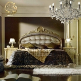 美式床布艺软包欧式家具古典实木床 双人床1.8米 时尚婚床奢华床