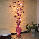 铝丝线艺术花瓶LED落地灯客厅卧室装饰结婚乔迁送礼台灯饰具紫色