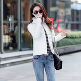 2016冬季新款韩版简约修身气质羽绒棉服女短款轻薄时尚长袖外套潮