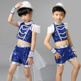 新款六一儿童爵士舞演出服装男女童合唱服表演服幼儿亮片舞蹈服