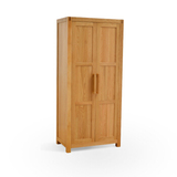 两门衣柜纯实木大衣柜橡木卧室组合家具简易收纳柜两门储物柜