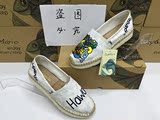 【专柜正品】 JM快乐玛丽时尚女鞋松糕跟厚底手绘帆布鞋52021W