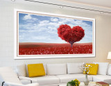 新款5d钻石画满钻客厅红色爱情树套件方钻十字绣风景大幅装饰画