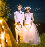 新款婚纱摄影道具夜景写真拍照道具 暖白色LED心形灯外景拍摄道具