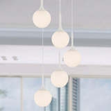 玻璃圆球吊灯玻璃吊灯罩餐厅卧室创意客厅楼梯过道白色玻璃球吊灯