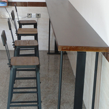 欧式铁艺复古靠墙吧台桌宜家高脚桌客厅隔断定制简约酒吧桌子