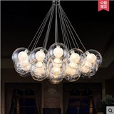 创意个性LED玻璃餐厅吊灯 现代简约客厅灯 卧室吧台楼梯餐吊灯具