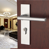 高档太空铝门锁室内门锁简约现代铝锁门把手卧室房门锁具门锁欧式