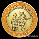 美国大兵.人道主义.伊拉克战争铜章 1盎司 全配 纯铜