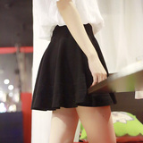 哒哒sama|日本原单黑色伞裙日系软妹高腰复古显瘦女半身A字蓬蓬裙