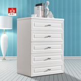 现代简约三四五六七八经济型斗柜白色烤漆卧室组装组合储物柜斗厨