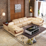 真皮沙发U型客厅组合简约现代转角皮艺沙发休闲大小户型头层牛皮